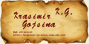Krasimir Gojšina vizit kartica